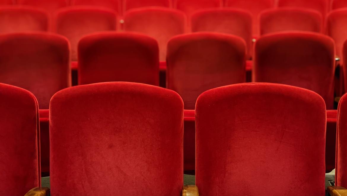 Red theater store seating